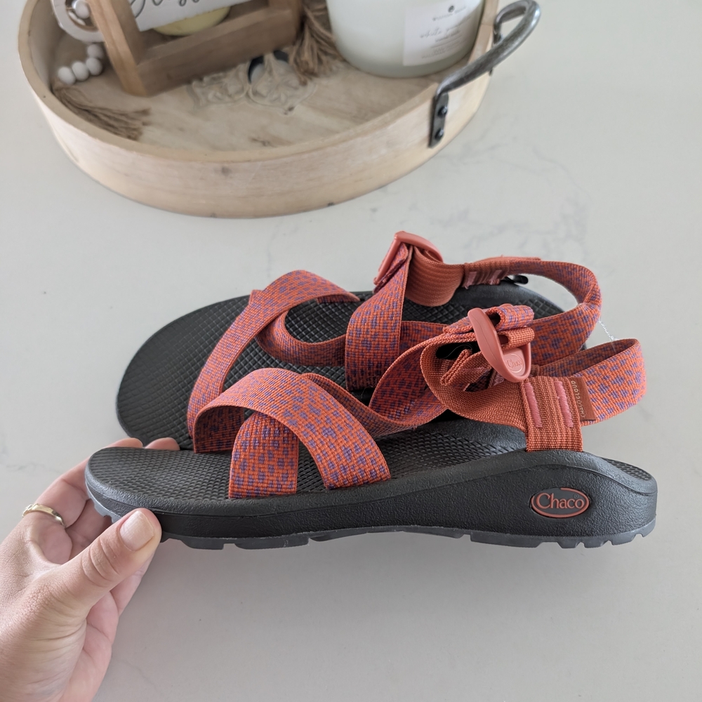Chaco Mega Z Orange and Black Women's Sandals Size 10 - Picture 5 of 6